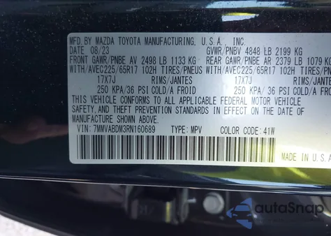 2024 Mazda Cx-50 2.5 S Premium from USA, damaged, VIN 7MMVABDM3RN160689